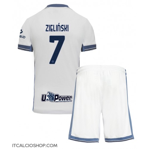 Inter Milan Piotr Zielinski #7 Seconda Maglia Bambino 2024-25 Manica Corta (+ Pantaloni corti)